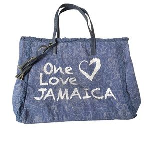 One Love Jamaica large tote bag